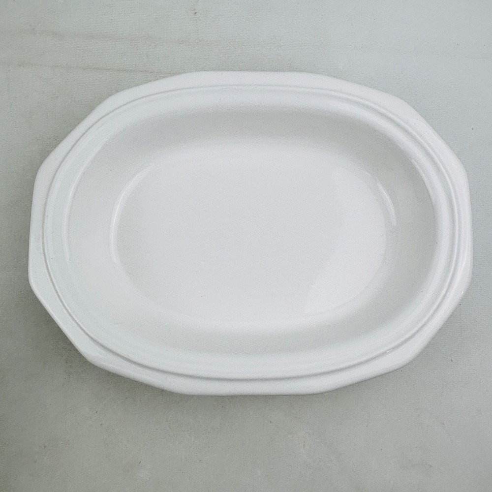Pfaltzgraff Heritage White 11" Oval Vegetable Serving Bowl Stoneware Dish